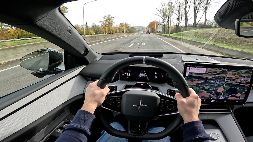 Polestar 4 Long Range Single Motor rijbereik op de autosnelweg