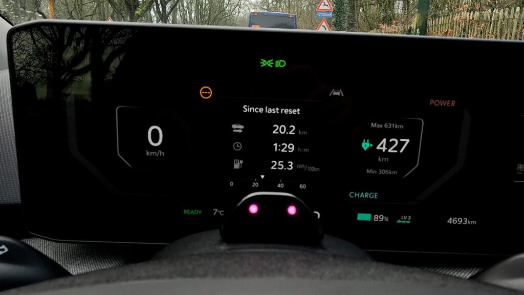 Kia EV4 Hatchback Long Range rijbereiktest gewestwegen resultaat